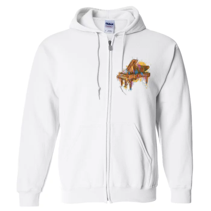 Colorful Piano Full Zip Hoodie