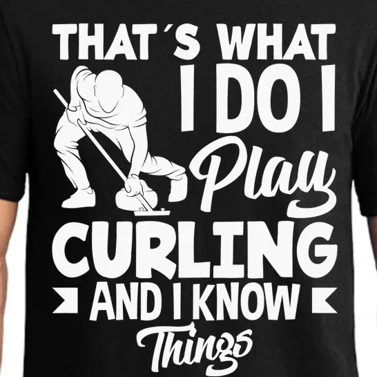 Curling Player Curler Winter Sports Curl Pajama Set