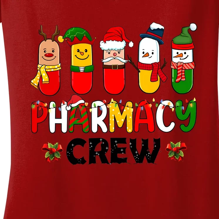 Christmas Pharmacy Crew Matching Team Matching Family Women's V-Neck T-Shirt