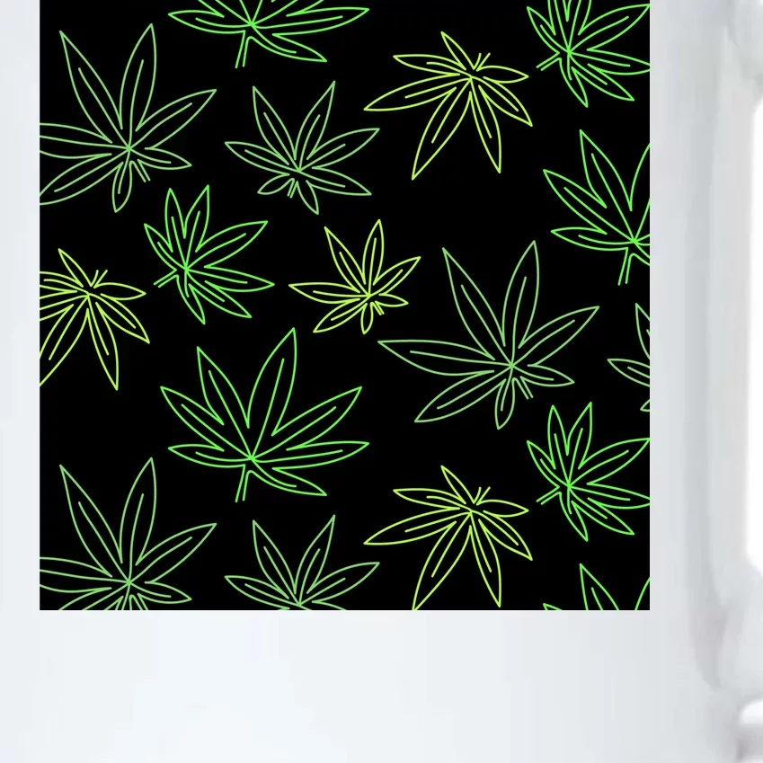 Cannabis Pattern Black Color Changing Mug