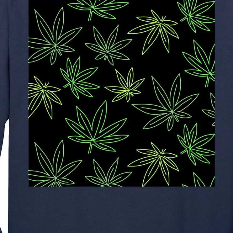 Cannabis Pattern Tall Long Sleeve T-Shirt