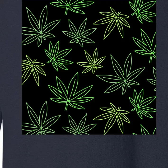 Cannabis Pattern Toddler Sweatshirt