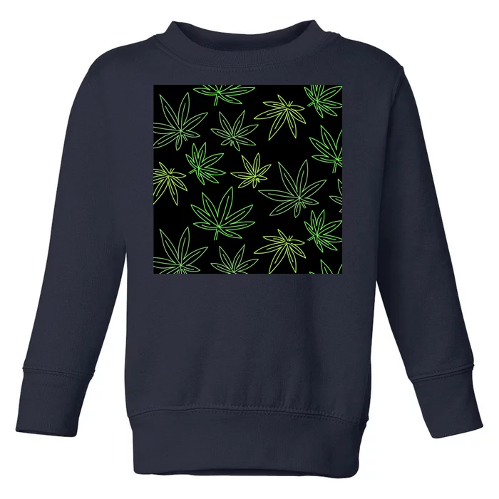 Cannabis Pattern Toddler Sweatshirt