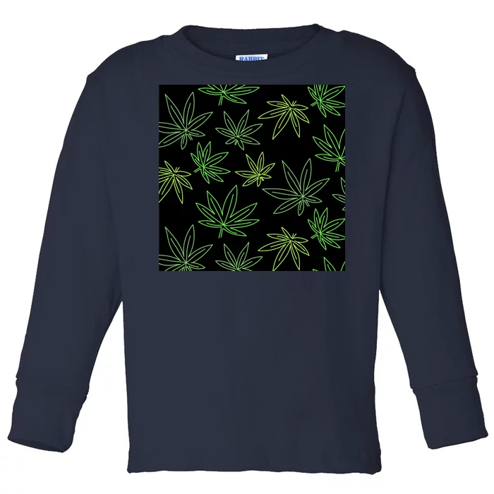 Cannabis Pattern Toddler Long Sleeve Shirt