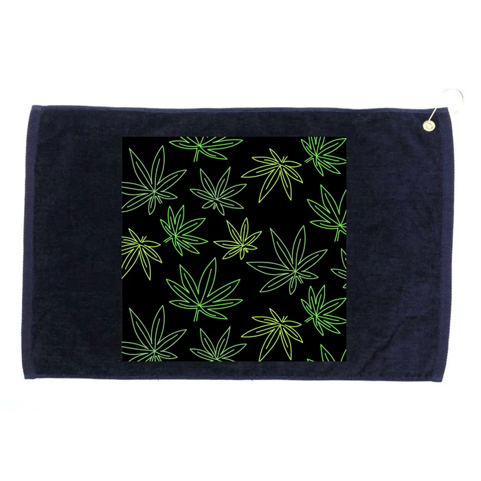 Cannabis Pattern Grommeted Golf Towel