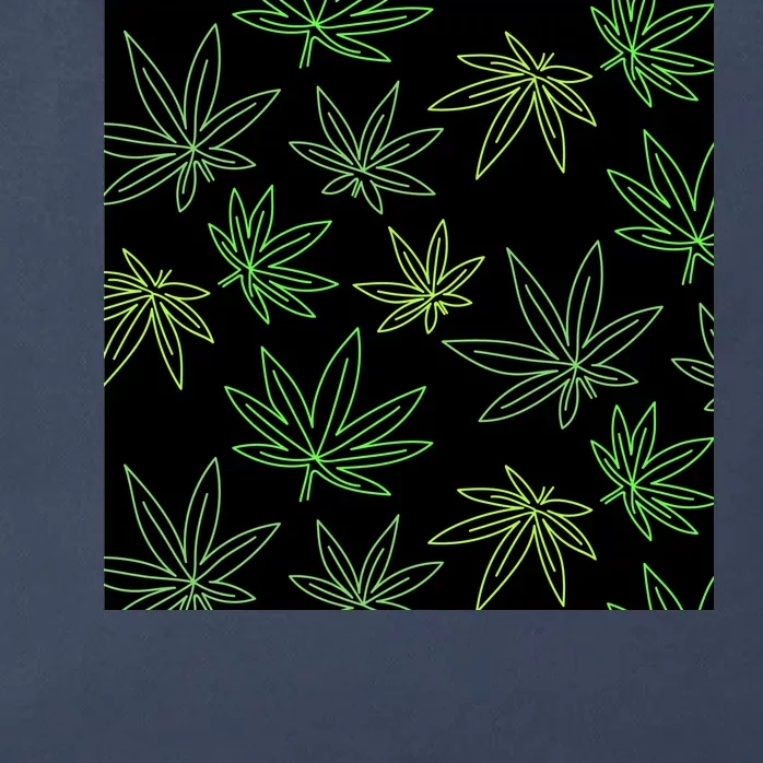 Cannabis Pattern Zip Tote Bag