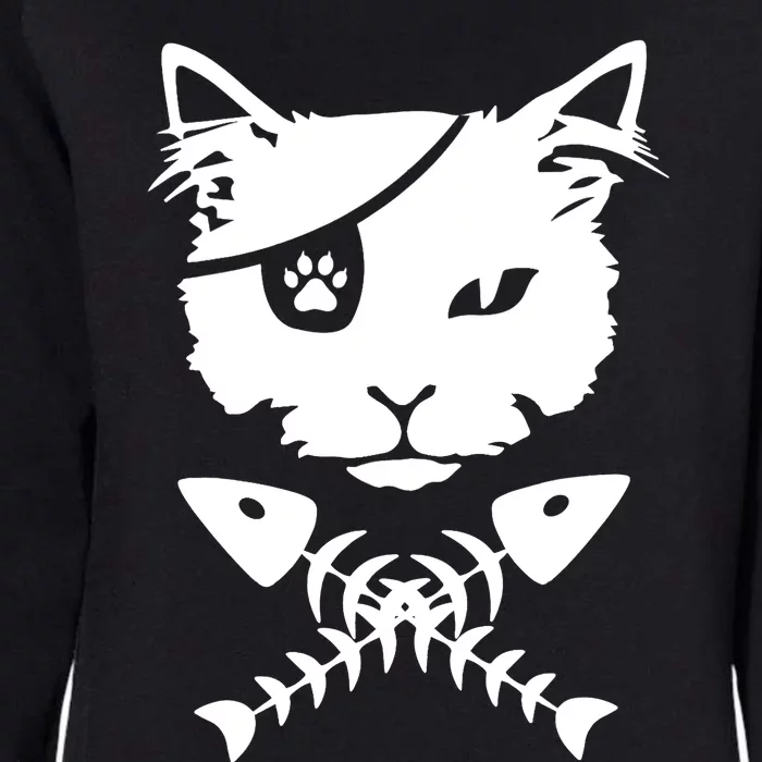 Cute pirate cat funny Womens California Wash Sweatshirt