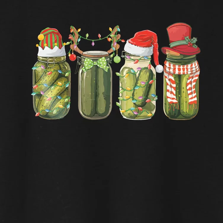 Christmas Pickle Canning Season Pickle Lovers Women's Crop Top Tee