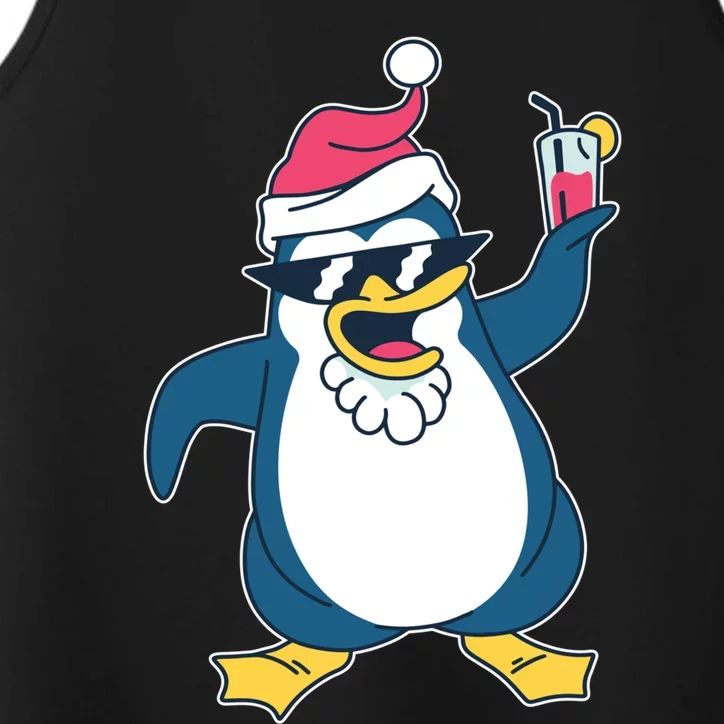 Christmas Penguin Cheers Gift Performance Tank