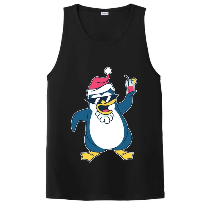 Christmas Penguin Cheers Gift Performance Tank