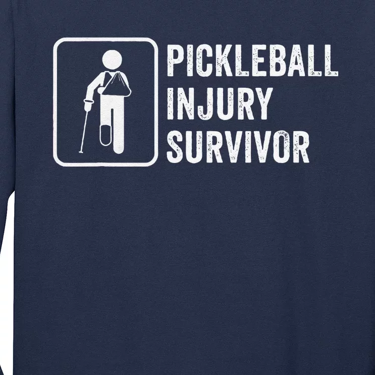 Cool Pickleball Coach With Saying Pickleball Injury Survivor Long Sleeve Shirt