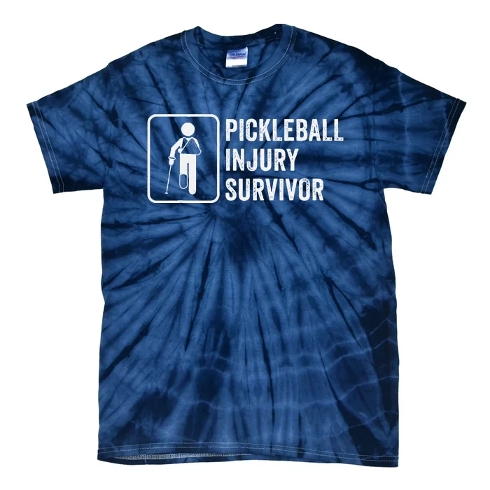 Cool Pickleball Coach With Saying Pickleball Injury Survivor Tie-Dye T-Shirt