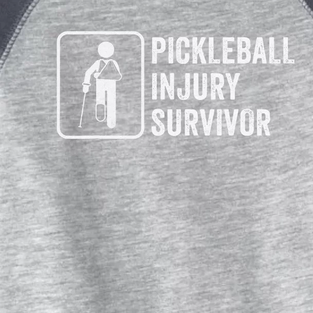 Cool Pickleball Coach With Saying Pickleball Injury Survivor Toddler Fine Jersey T-Shirt