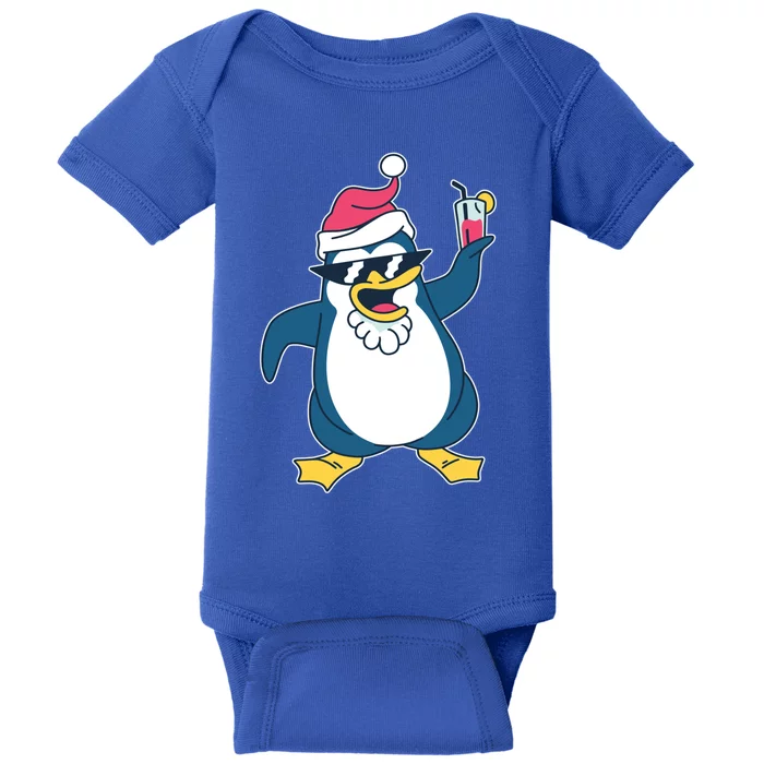 Christmas Penguin Cheers Cool Gift Baby Bodysuit