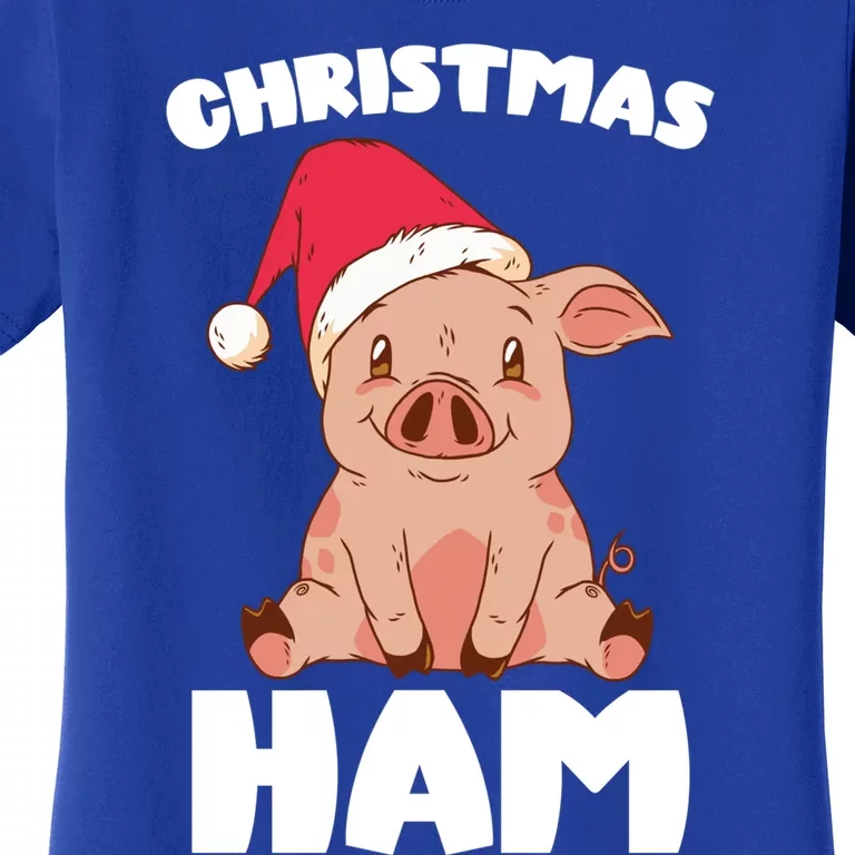 Christmas Pig Christmas Ham Cute Santa Pig Funny Christmas Gift Women's T-Shirt