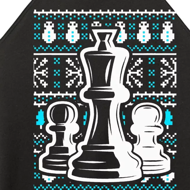 Chess Pieces Christmas Checkmate Tactics Castling Player Women’s Perfect Tri Rocker Tank