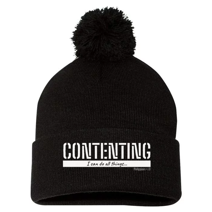 Contenting Premium Pom Pom 12in Knit Beanie