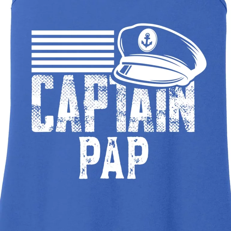 Captain Pap Cute Gift Sailing Captain Hat Boat Owner Boating Meaningful Gift Ladies Essential Tank