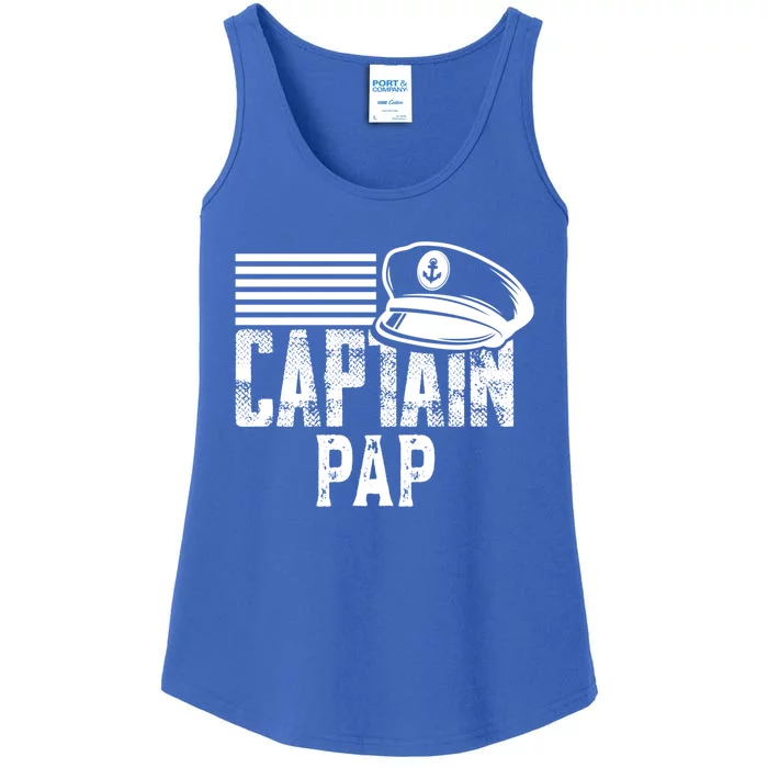 Captain Pap Cute Gift Sailing Captain Hat Boat Owner Boating Meaningful Gift Ladies Essential Tank