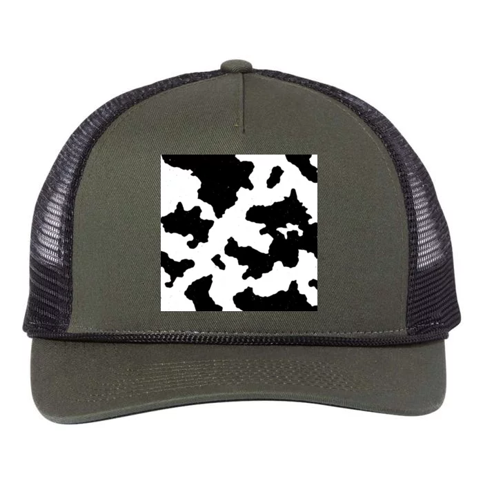 Cow Pattern Retro Rope Trucker Hat Cap