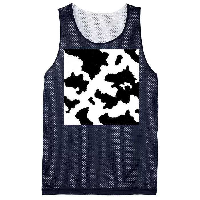 Cow Pattern Mesh Reversible Basketball Jersey Tank