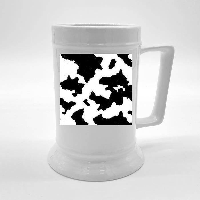 Cow Pattern Front & Back Beer Stein