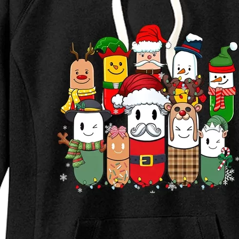 Christmas Pharmacy Crew Costume Christmas Vibes Tees Funny Gift Women's Fleece Hoodie