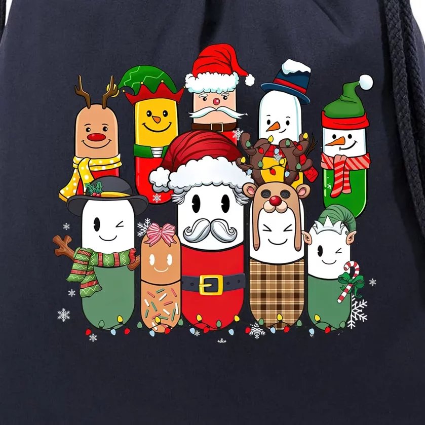 Christmas Pharmacy Crew Costume Christmas Vibes Tees Funny Gift Drawstring Bag