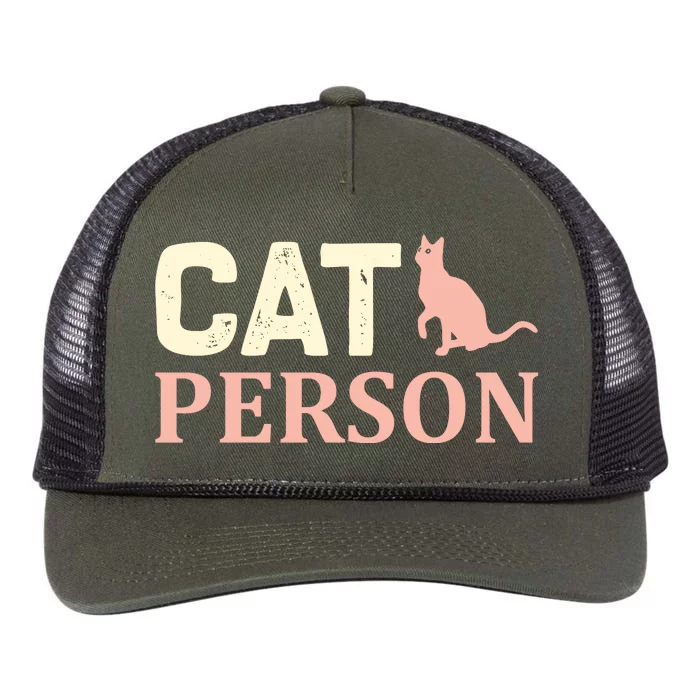 Cat Persom Retro Rope Trucker Hat Cap