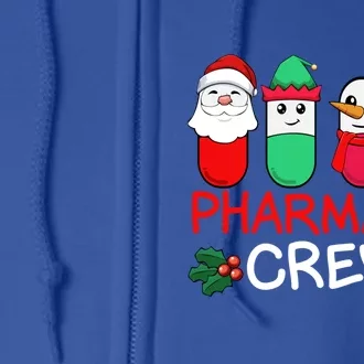 Christmas Pharmacy Crew Pharmacist Santa Snow Pills Xmas Gift Full Zip Hoodie