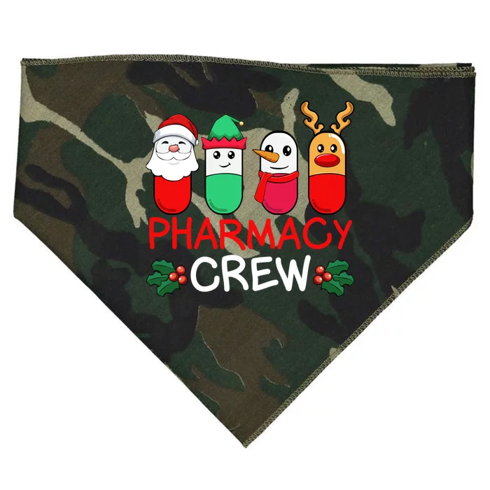 Christmas Pharmacy Crew Pharmacist Santa Snow Pills Xmas Gift USA-Made Doggie Bandana