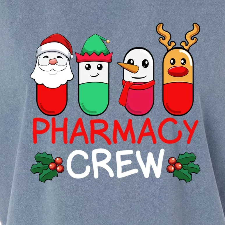 Christmas Pharmacy Crew Pharmacist Santa Snow Pills Xmas Gift Garment-Dyed Women's Muscle Tee