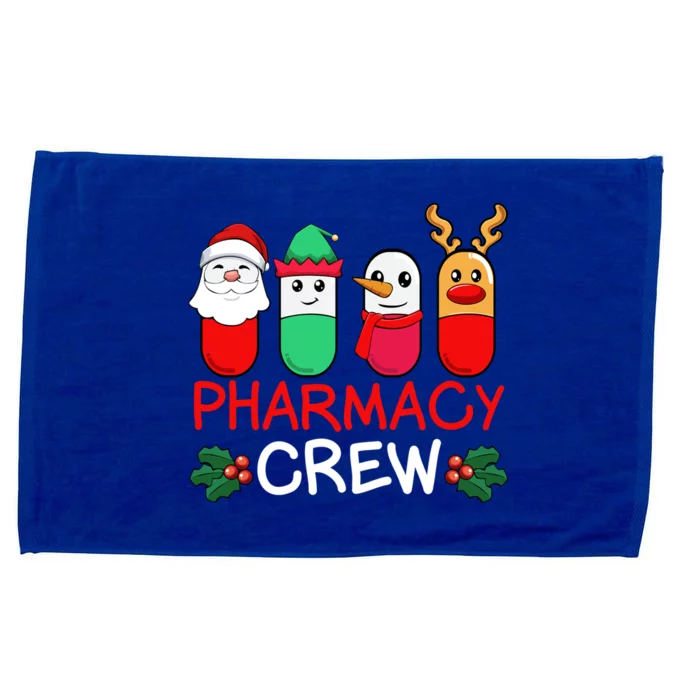 Christmas Pharmacy Crew Pharmacist Santa Snow Pills Xmas Gift Microfiber Hand Towel