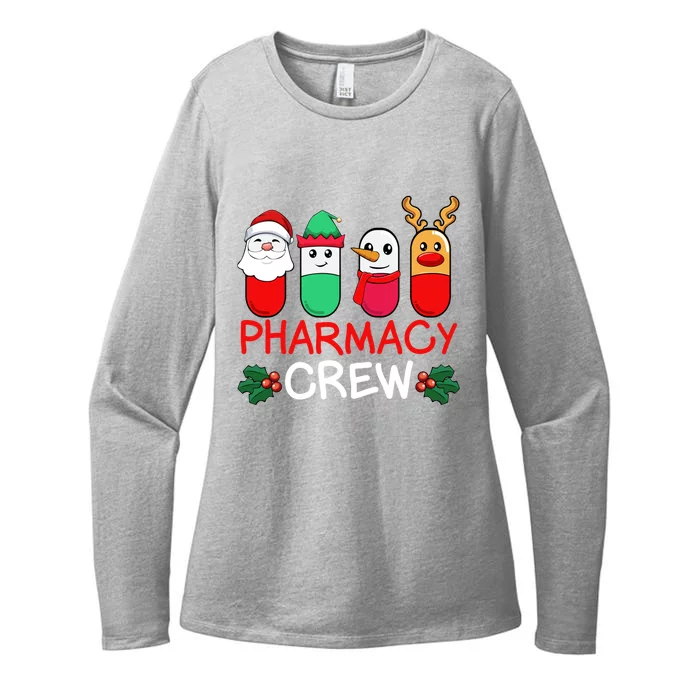 Christmas Pharmacy Crew Pharmacist Santa Snow Pills Xmas Gift Womens CVC Long Sleeve Shirt