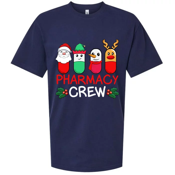 Christmas Pharmacy Crew Pharmacist Santa Snow Pills Xmas Gift Sueded Cloud Jersey T-Shirt