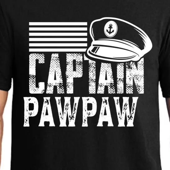 Captain Pawpaw Cool Gift Sailing Captain Hat Boat Owner Boating Gift Pajama Set