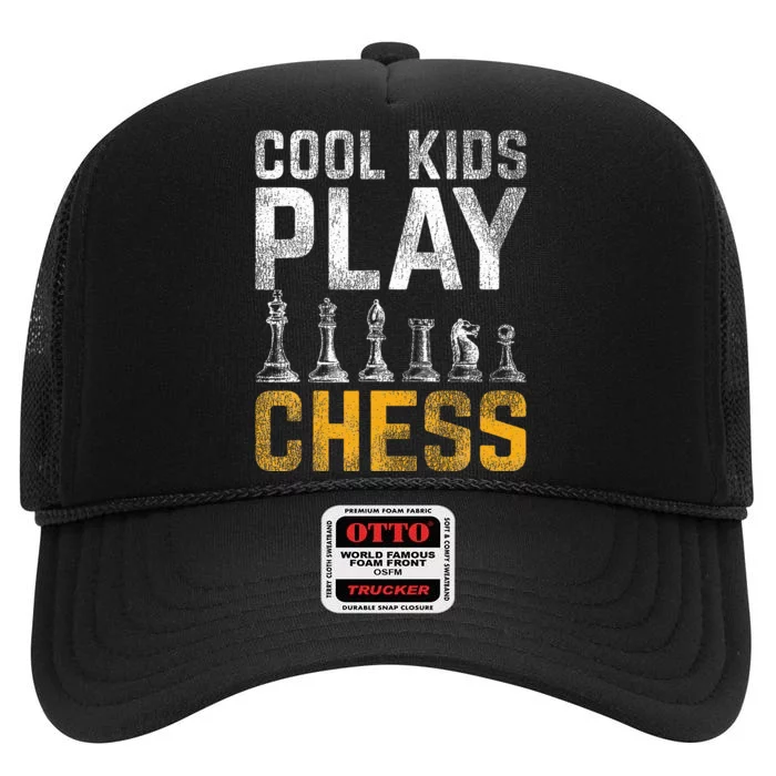 Cool Play Chess High Crown Mesh Trucker Hat