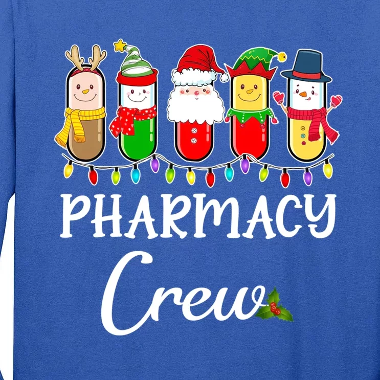 Christmas Pharmacy Crew Santa Reindeer Costume Pharmacist Gift Tall Long Sleeve T-Shirt