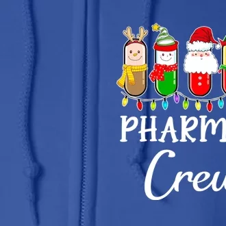 Christmas Pharmacy Crew Santa Reindeer Costume Pharmacist Gift Full Zip Hoodie