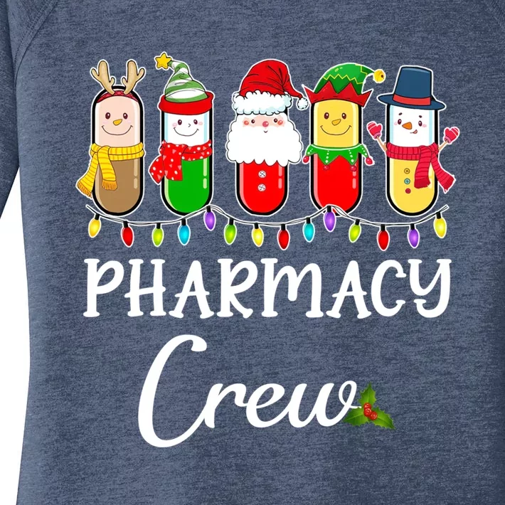 Christmas Pharmacy Crew Santa Reindeer Costume Pharmacist Gift Women's Perfect Tri Tunic Long Sleeve Shirt