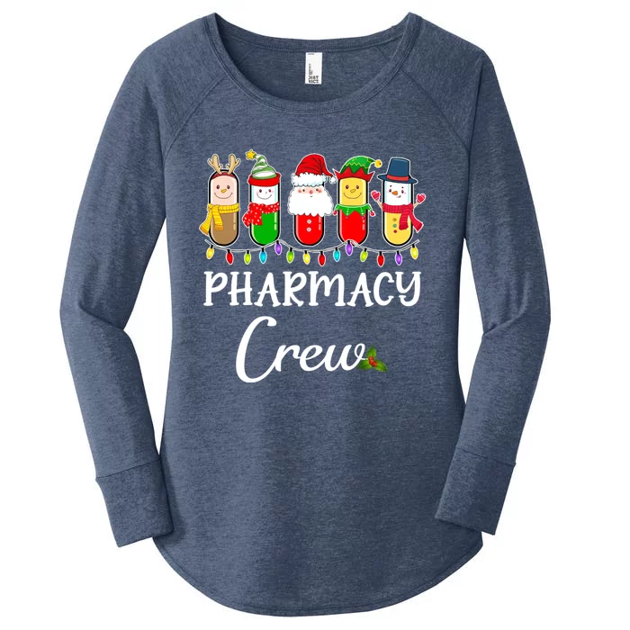 Christmas Pharmacy Crew Santa Reindeer Costume Pharmacist Gift Women's Perfect Tri Tunic Long Sleeve Shirt