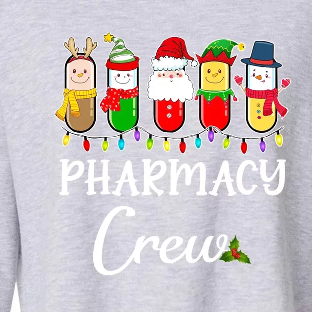 Christmas Pharmacy Crew Santa Reindeer Costume Pharmacist Gift Cropped Pullover Crew