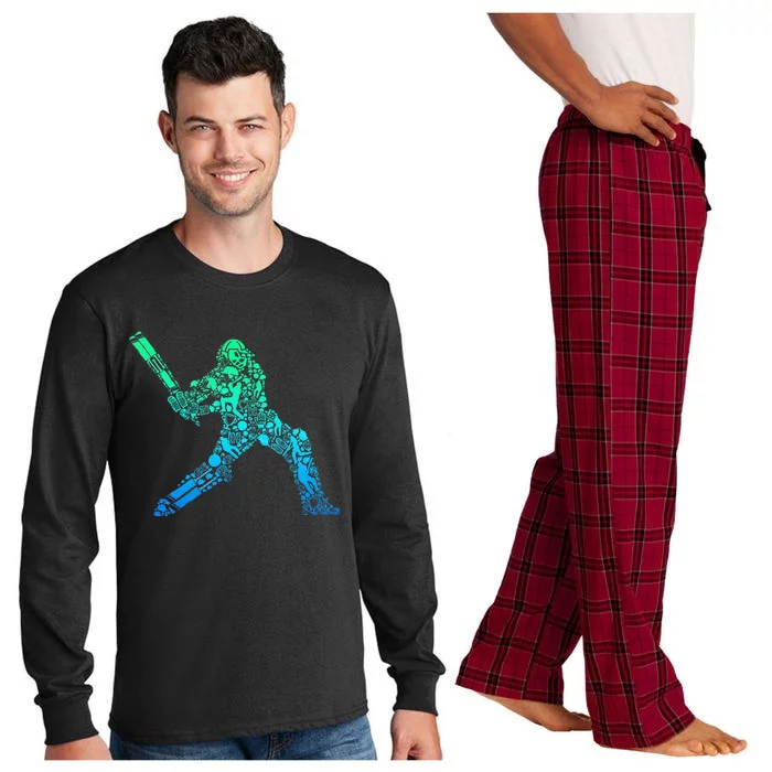 Cricket Player Long Sleeve Pajama Set