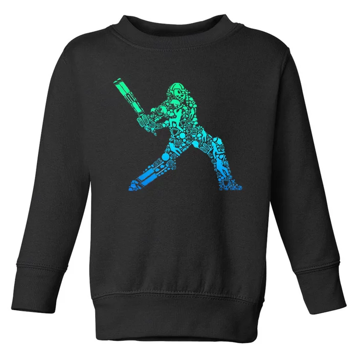 Cricket Player Toddler Sweatshirt