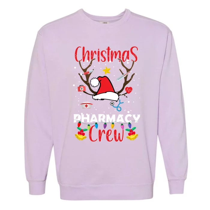 Christmas Pharmacy Crew Xmas Funny Christmas Matching Group Gift Garment-Dyed Sweatshirt