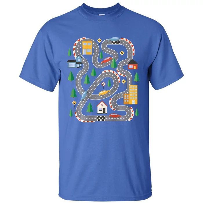 Cool Playmat Car Race Track Fathers Day Tall T-Shirt