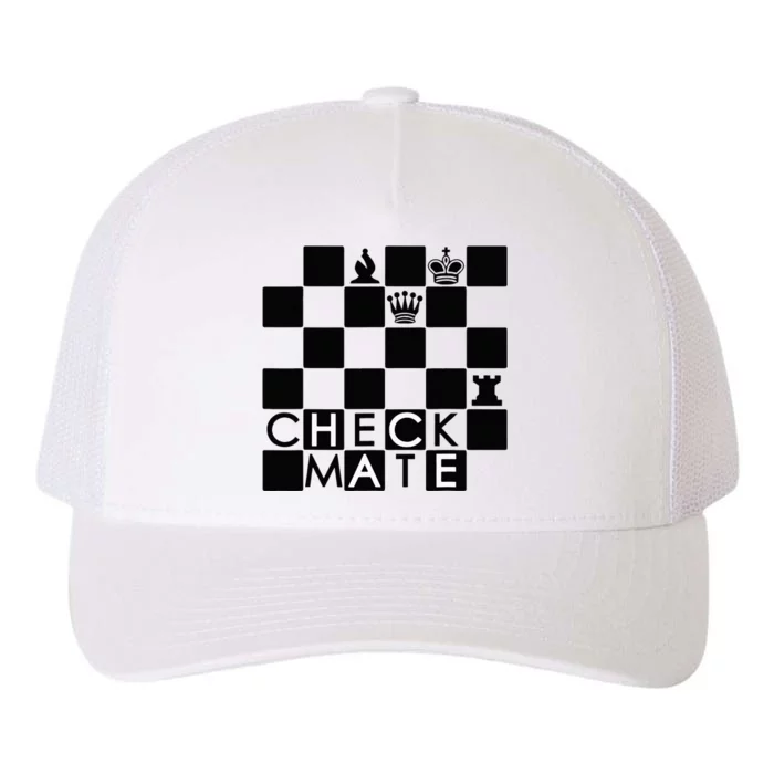 Chess Pieces Chess Checkmate Chess Club Chessboard Yupoong Adult 5-Panel Trucker Hat