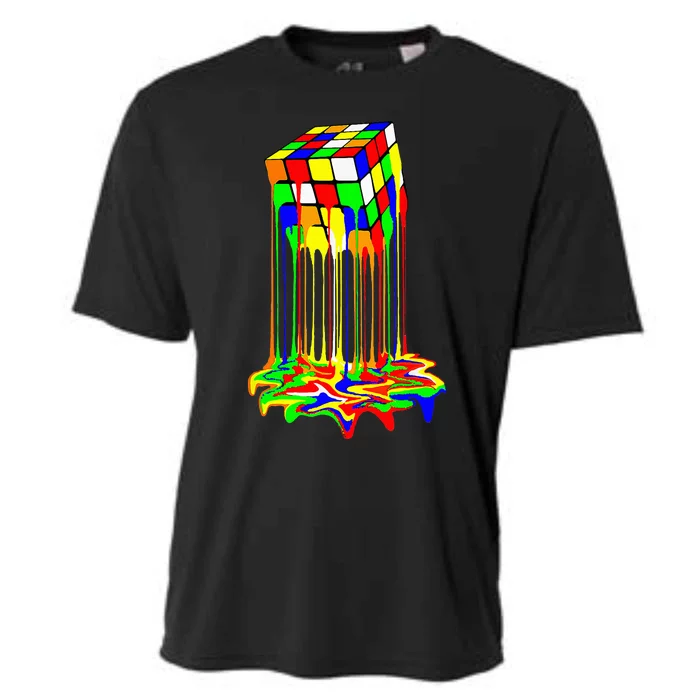 Colorful Puzzle Cube Design Cooling Performance Crew T-Shirt