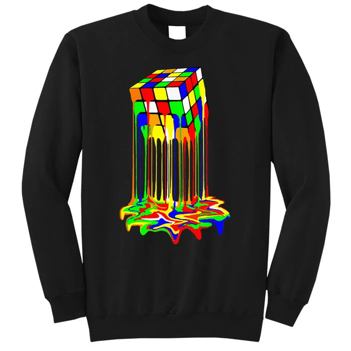 Colorful Puzzle Cube Design Tall Sweatshirt