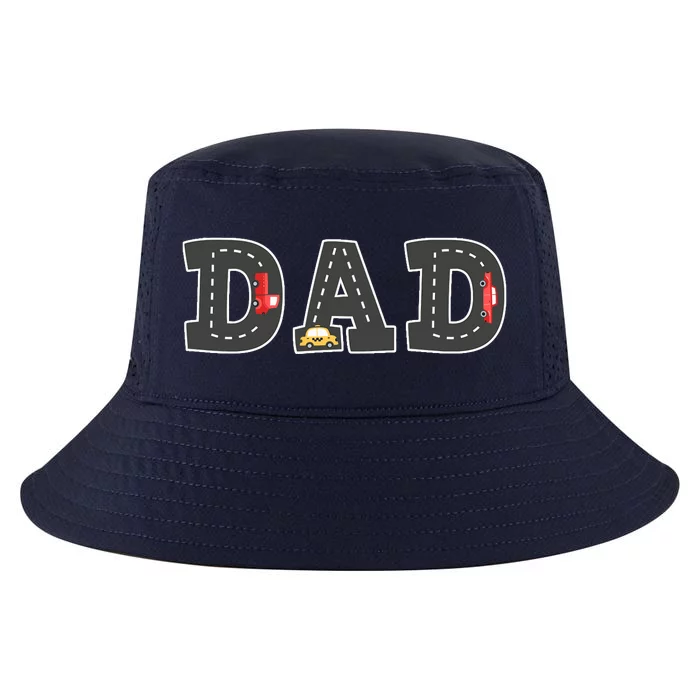 Cool Playmat Car Race Track On Back Dad (Two Side) Cool Comfort Performance Bucket Hat